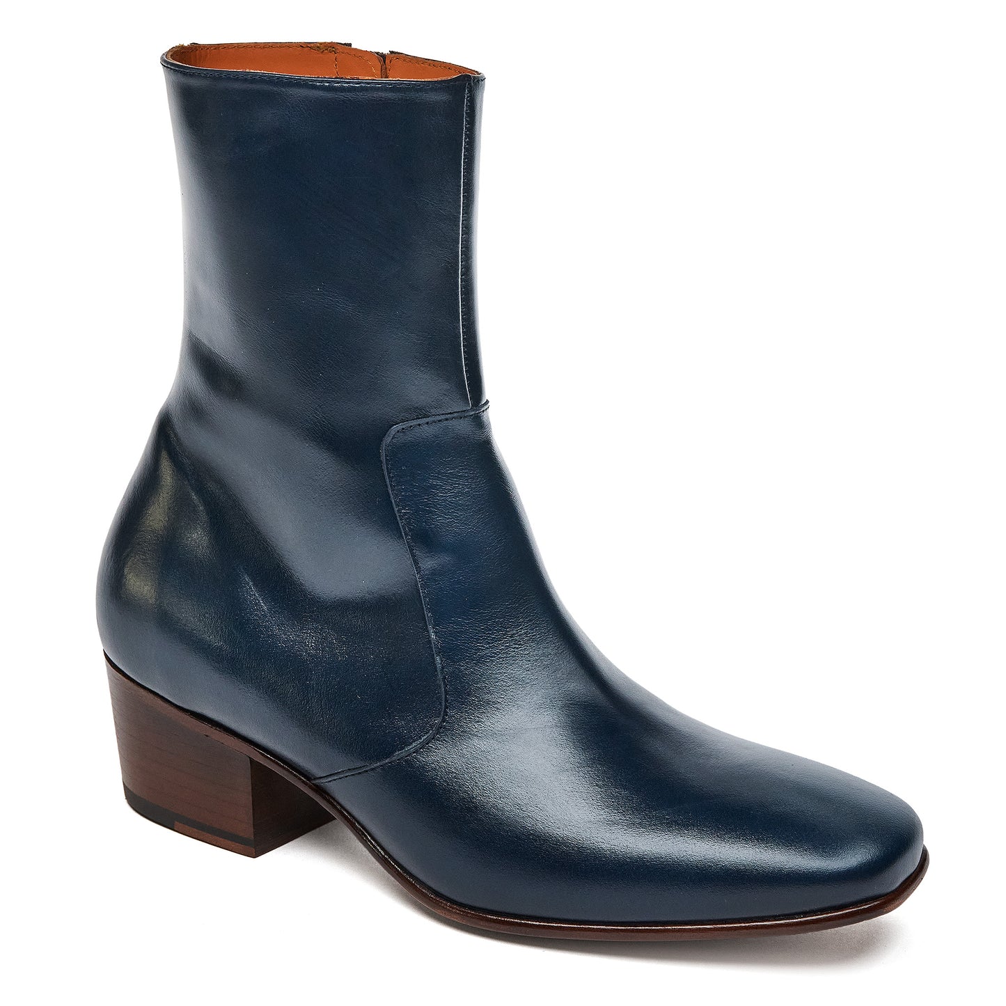 Navy Blue Leather Cavendish - DP JAMES LONDON