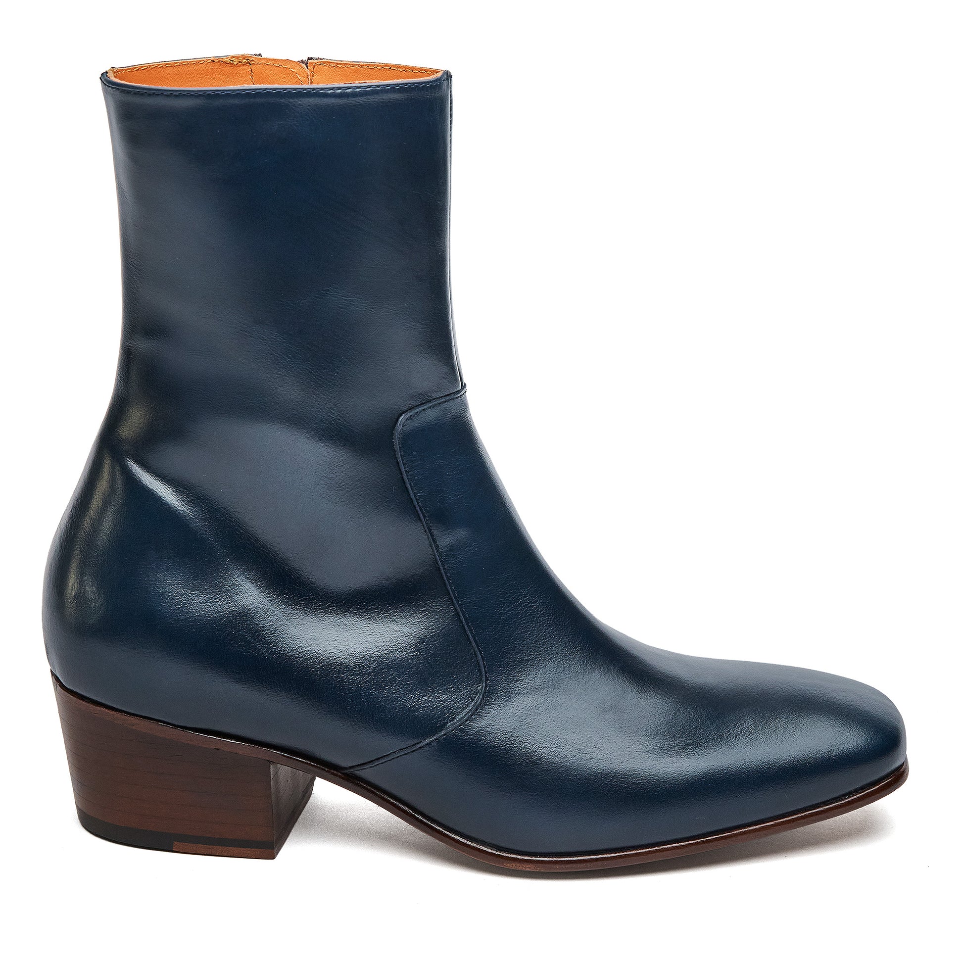 Navy Blue Leather Cavendish - DP JAMES LONDON