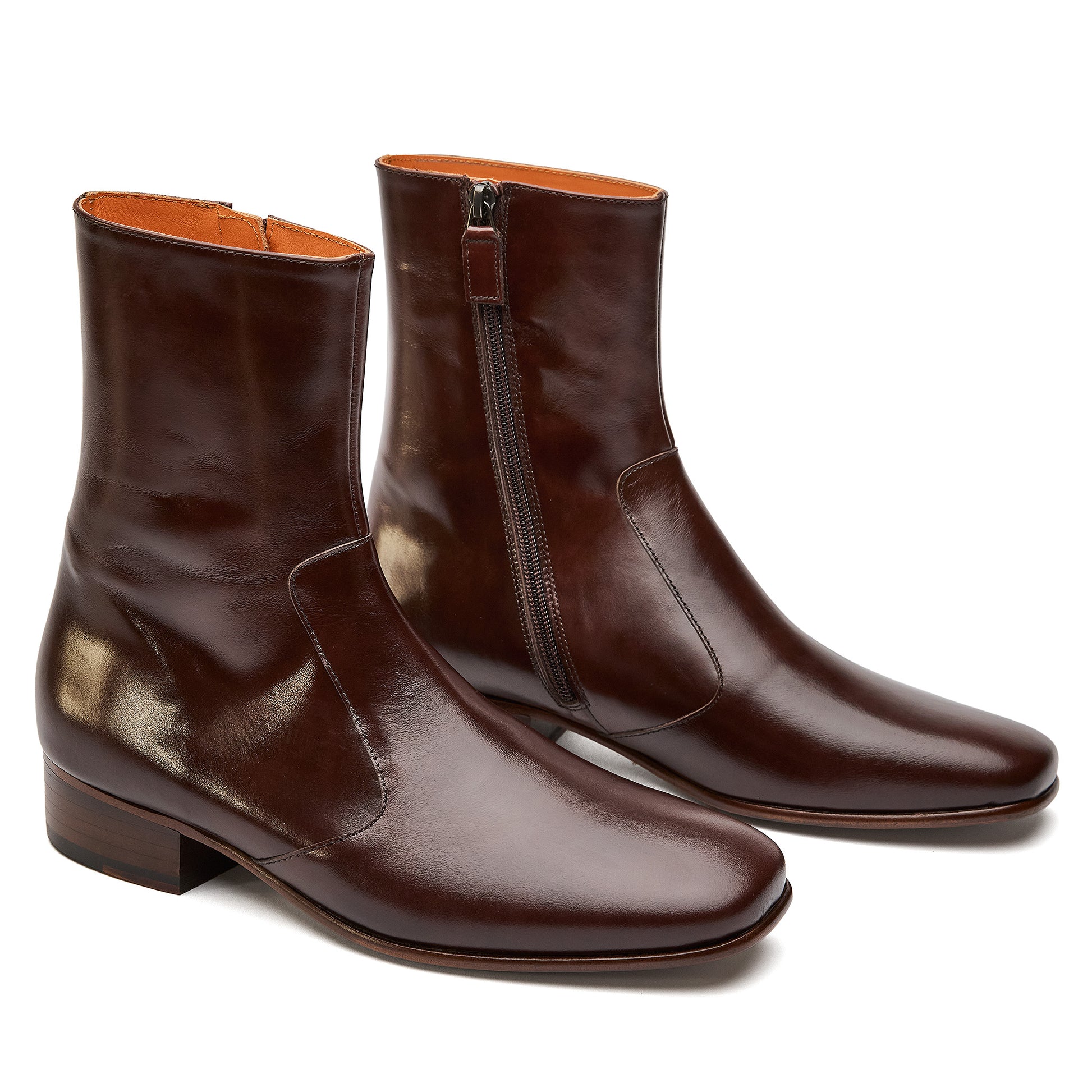 Brown Leather Lonsdale - DP JAMES LONDON